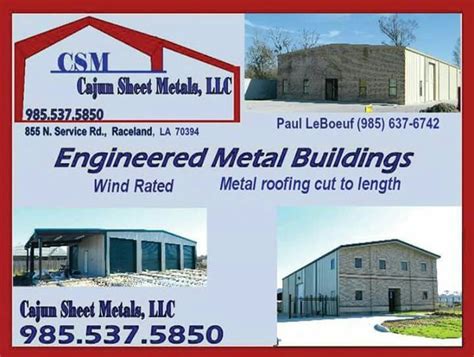 cajun sheet metals raceland la|cajun sheet metal raceland.